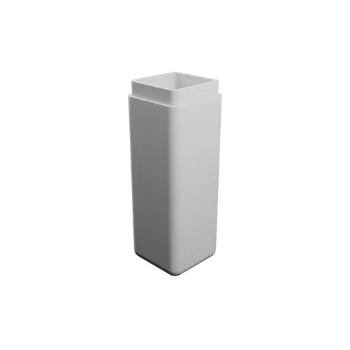 fichier 3D STL boîte à base carrée avec couvercle - 20×20×60 mm, paroi 2 mm