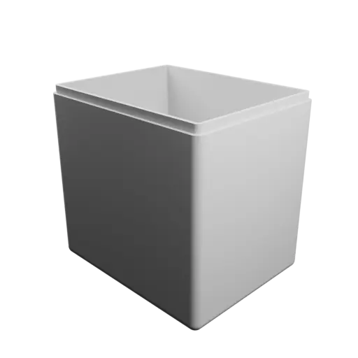 rectangular-base box with lid STL file – 100×80×100 mm, wall thickness 3 mm