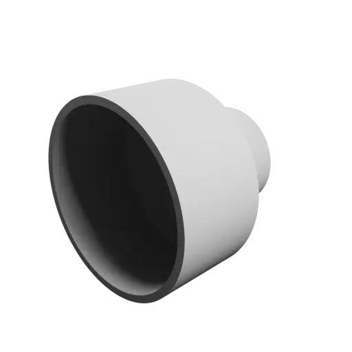 Tubing adapter STL file ⌀ 100–56 mm (Length: 90 mm)