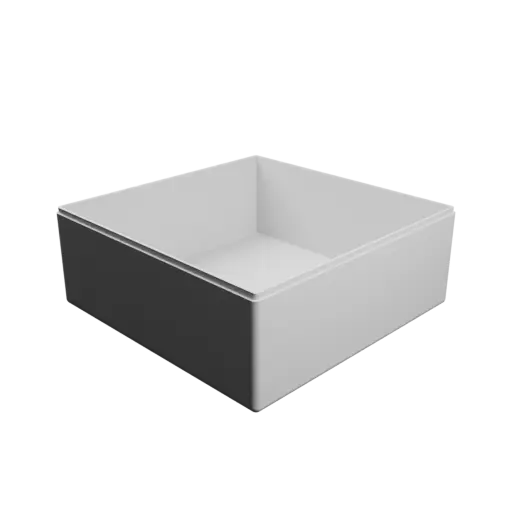 fichier STL boîte à base carrée avec couvercle - 200×200×80 mm, paroi 3 mm