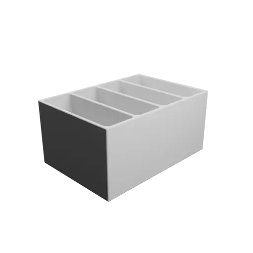 fichier 3D STL Boîte multi-compartiments : 4 compartiments de 64×22×45 mm
