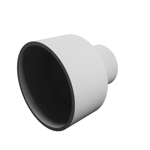 Tubing adapter STL file ⌀ 100–57 mm (Length: 100 mm)