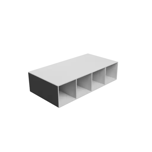 fichier 3D STL Casier de rangement 4 tiroirs 45×45×100 mm, épaisseur: 2 mm