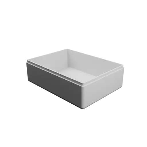 fichier 3D STL boîte rectangulaire avec couvercle - 130×96×44 mm, paroi 3 mm