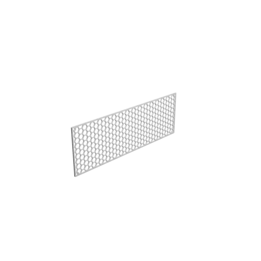 Honeycomb grid STL file, center-to-center: 250x80mm, mesh: 8mm - Ø4mm