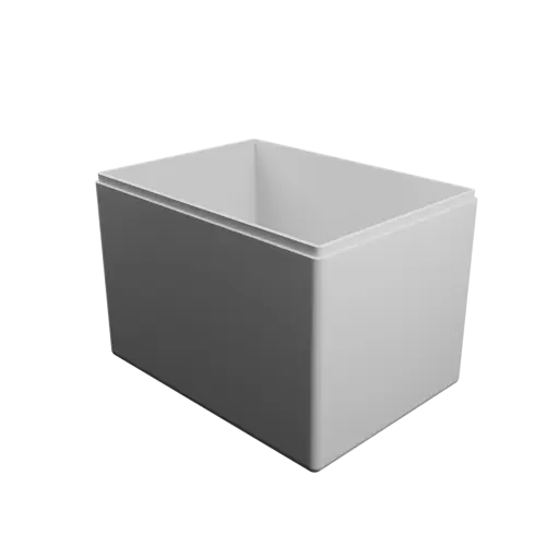 modèle 3D STL boîte à base rectangulaire avec couvercle - 146×106×103 mm, paroi 3 mm