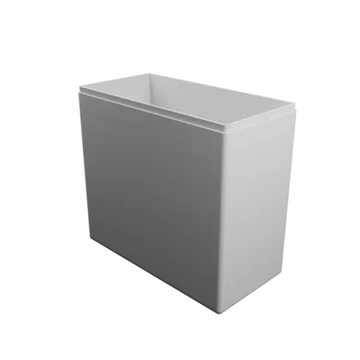 fichier STL boîte à base rectangulaire avec couvercle - 130×65×120 mm, paroi 2 mm
