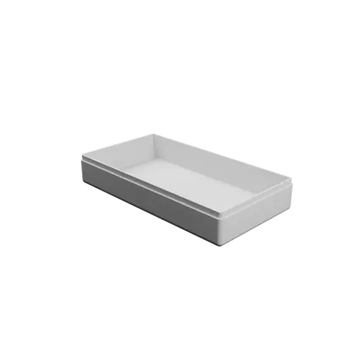 modèle 3D STL boîte à base rectangulaire avec couvercle - 140×75×27 mm, paroi 2 mm