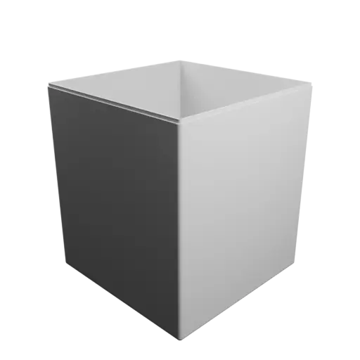 modèle 3D STL boîte à base carrée avec couvercle - 220×220×250 mm, paroi 3 mm