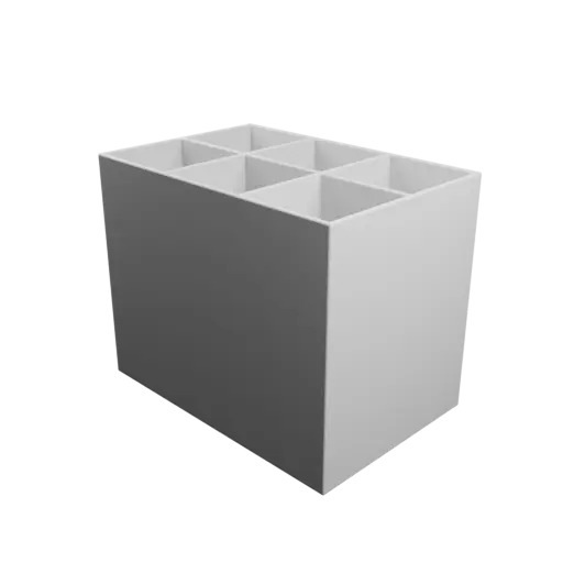 fichier STL Boîte multi-compartiments : 6 compartiments de 40×40×100 mm