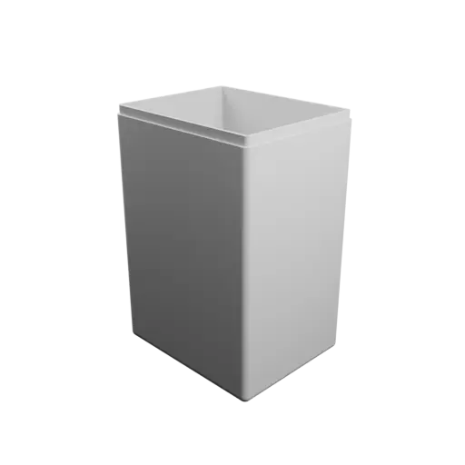modèle 3D STL boîte rectangulaire avec couvercle - 80×65×120 mm, paroi 2 mm