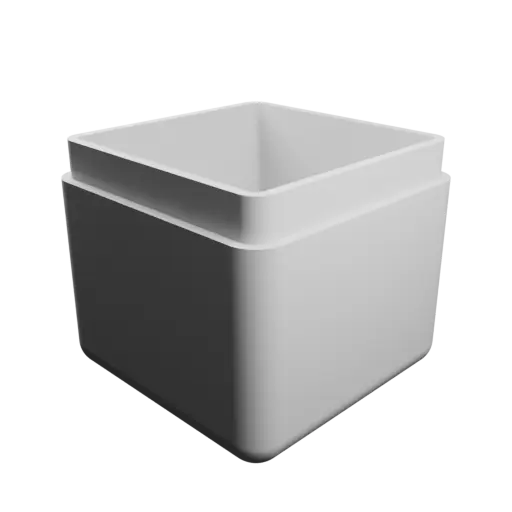 modèle 3D STL cube de rangement avec couvercle - 30×30×30 mm, paroi 2 mm