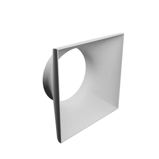 fichier 3D STL Adaptateur de tube rond ⌀200 mm vers rectangulaire 280×280 mm, épaisseur 2 mm