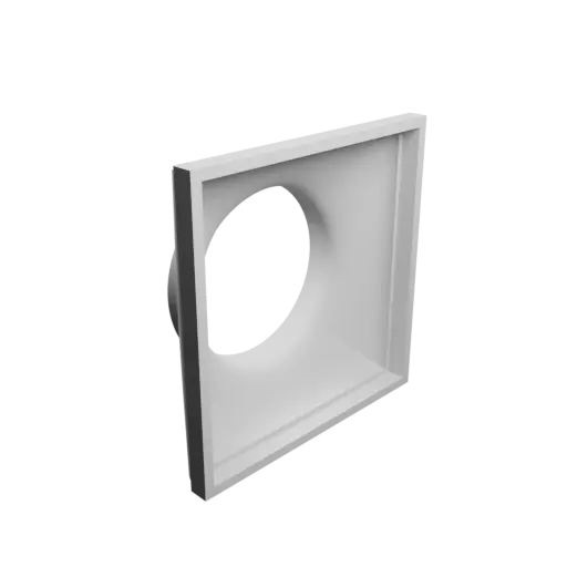 fichier STL Adaptateur de tube rond ⌀100 mm vers rectangulaire 135.5×137.5 mm, épaisseur 5 mm