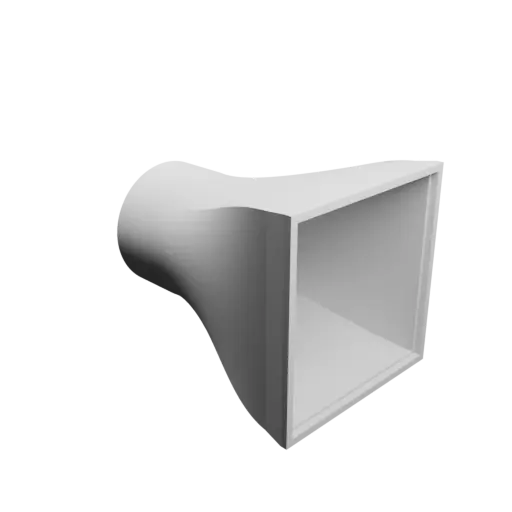 fichier 3D STL Adaptateur de tube rond ⌀100 mm vers rectangulaire 138×139 mm, épaisseur 5 mm