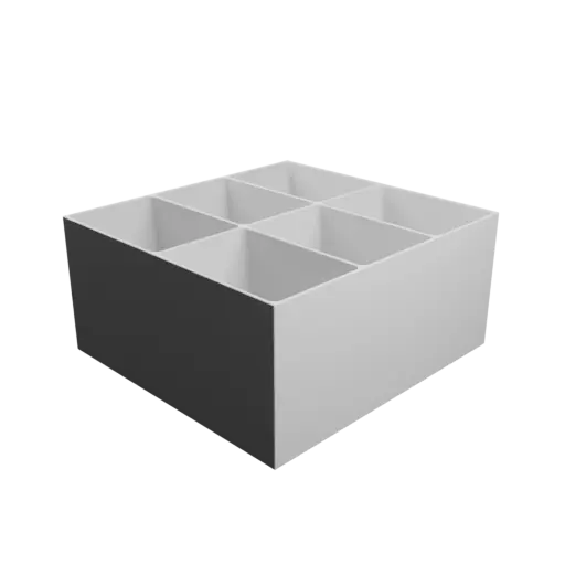 fichier 3D STL Boîte multi-compartiments : 6 compartiments de 100×70×100 mm