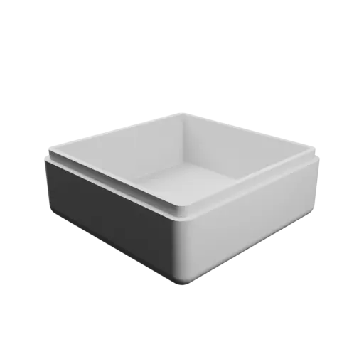 fichier STL boîte carrée avec couvercle - 80×80×35 mm, paroi 4 mm