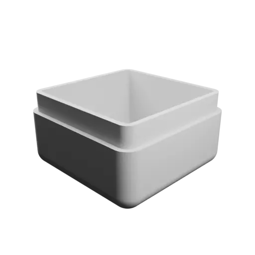fichier STL boîte à base carrée avec couvercle - 29×29×20 mm, paroi 2 mm