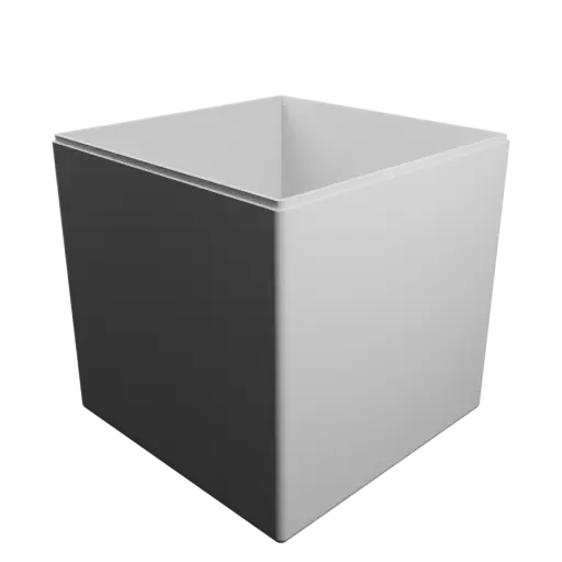 fichier STL cube de rangement avec couvercle - 200×200×200 mm, paroi 4 mm