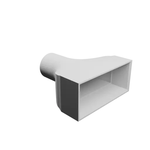 fichier 3D STL Adaptateur de tube rond ⌀35 mm vers rectangulaire 84.9×35 mm, épaisseur 3 mm