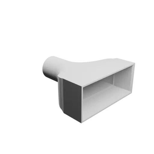 fichier STL Adaptateur de tube rond ⌀30 mm vers rectangulaire 82.3×32.7 mm, épaisseur 3 mm