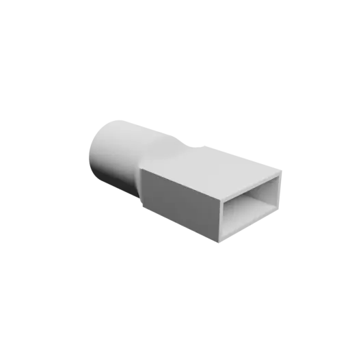 fichier 3D STL Adaptateur de tube rond ⌀76 mm vers rectangulaire 84×34 mm, épaisseur 4 mm