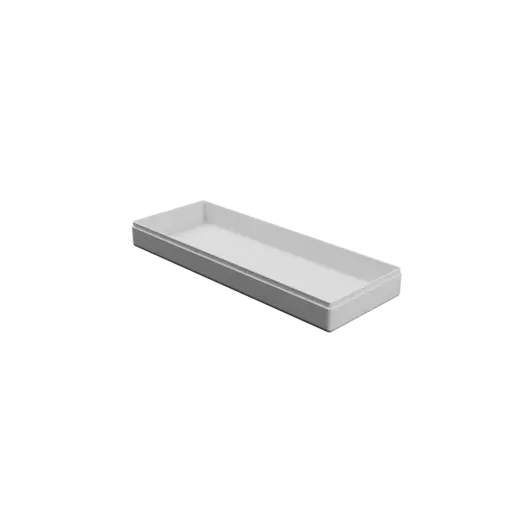 fichier STL boîte à base rectangulaire avec couvercle - 203×76×25 mm, paroi 2 mm