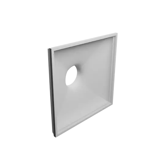 fichier 3D STL Adaptateur de tube rond ⌀50 mm vers rectangulaire 149.5×145 mm, épaisseur 4 mm