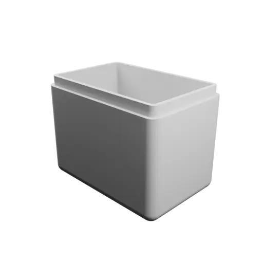 rectangular box with lid STL 3D model – 60×40×50 mm, wall thickness 3 mm