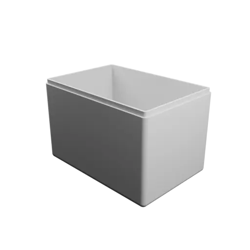 fichier STL boîte à base rectangulaire avec couvercle - 125×85×85 mm, paroi 3 mm