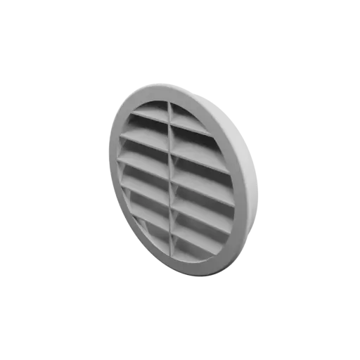 Round air vent STL 3D file ∅ 145 mm, slat angle: 60° with central reinforcement