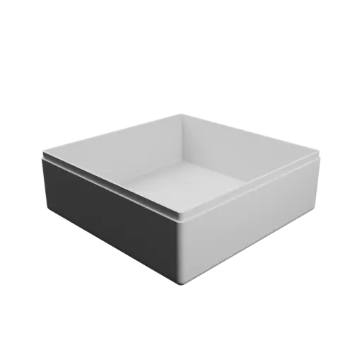 fichier STL boîte à base carrée avec couvercle - 110×110×40 mm, paroi 2 mm