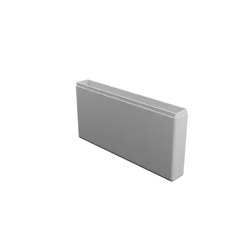 fichier 3D STL boîte à base rectangulaire avec couvercle - 147×20×75 mm, paroi 2 mm