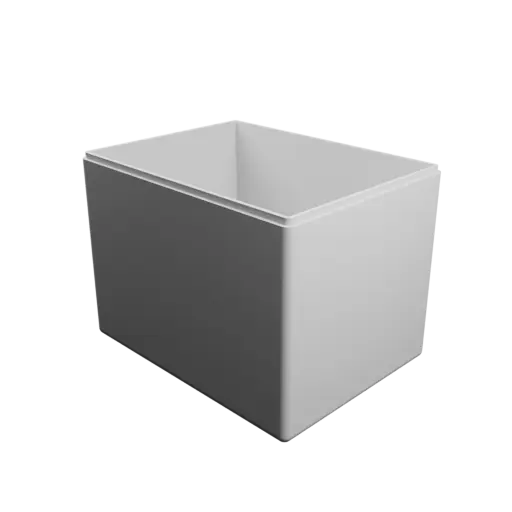 fichier 3D STL boîte rectangulaire avec couvercle - 185×140×140 mm, paroi 4 mm