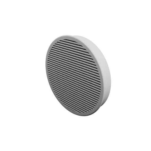 Round air vent STL file ∅ 149 mm, slat angle: 10°