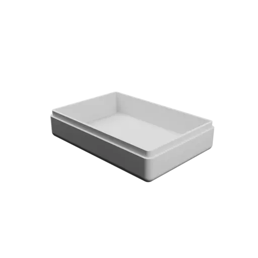 fichier STL boîte à base rectangulaire avec couvercle - 95×65×25 mm, paroi 3 mm