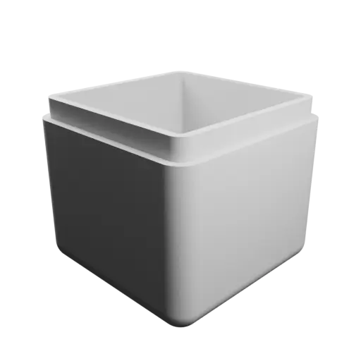 fichier 3D STL cube de rangement avec couvercle - 40×40×40 mm, paroi 3 mm