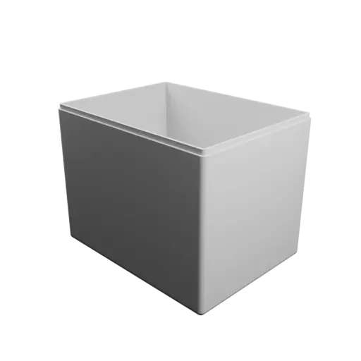 modèle 3D STL boîte à base rectangulaire avec couvercle - 162×122×128 mm, paroi 3 mm