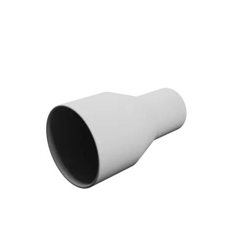 Tube adapter STL file ⌀ 67–43 mm (Length: 119 mm)