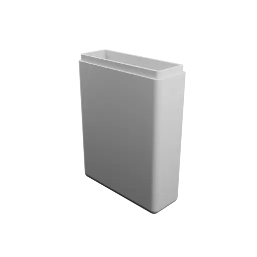 rectangular-base box with lid STL 3D model – 69×25×94 mm, wall thickness 3 mm