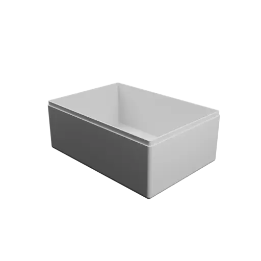 fichier 3D STL boîte à base rectangulaire avec couvercle - 134×94×54 mm, paroi 2 mm