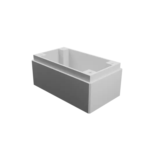 Enclosure with screw-mounted lid STL file: 70×40×34 mm (with ventilation on the lid)