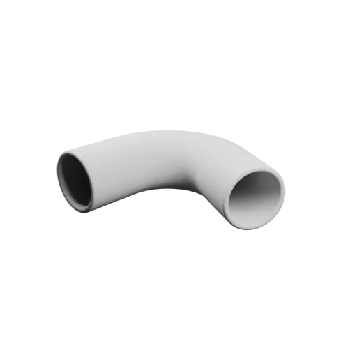 Tubing elbow STL file 115° ⌀OD: 23.1 mm ⌀ID: 19.1 mm thickness: 2 mm