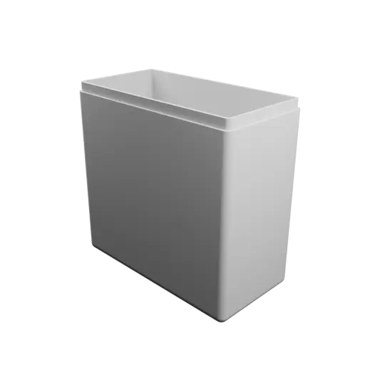 fichier STL boîte rectangulaire avec couvercle - 85×43×85 mm, paroi 2 mm