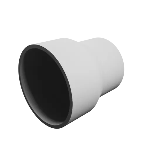 Tube adapter STL 3D file ⌀ 47–38 mm (Length: 50 mm)