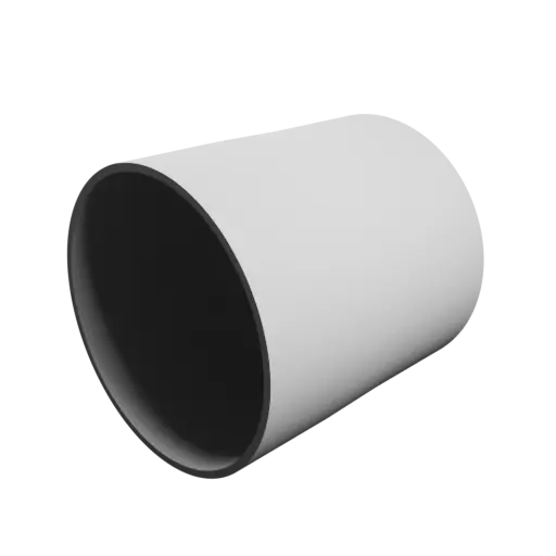 Tubing adapter STL 3D file ⌀ 76–75 mm (Length: 80 mm)