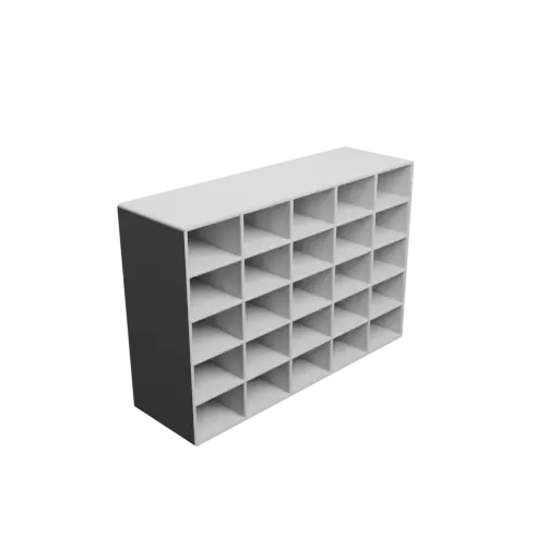 fichier STL Casier de rangement 25 tiroirs 30×20×50 mm, épaisseur: 2 mm