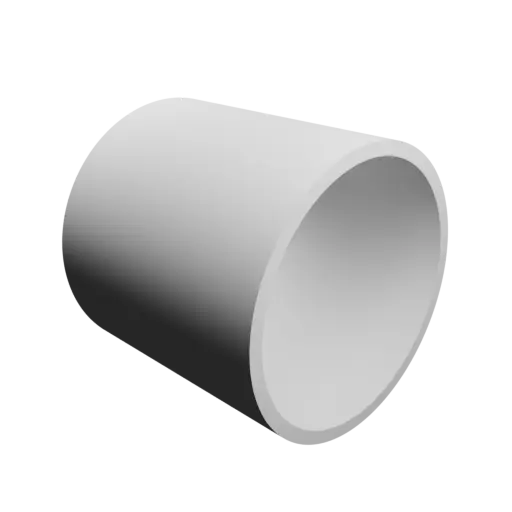 fichier 3D STL tube Ø ext. 84 mm, Ø int. 76 mm, longueur 80 mm