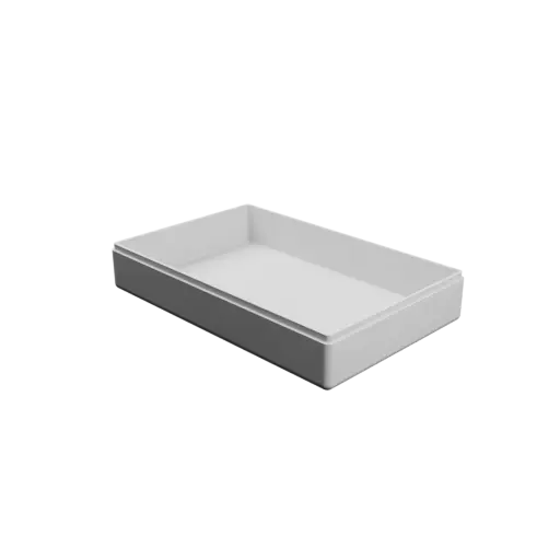 fichier 3D STL boîte à base rectangulaire avec couvercle - 185×119×36 mm, paroi 3 mm