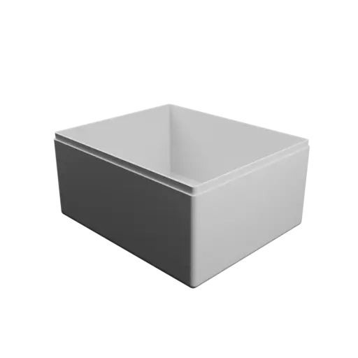 fichier STL boîte rectangulaire avec couvercle - 120×100×60 mm, paroi 2 mm
